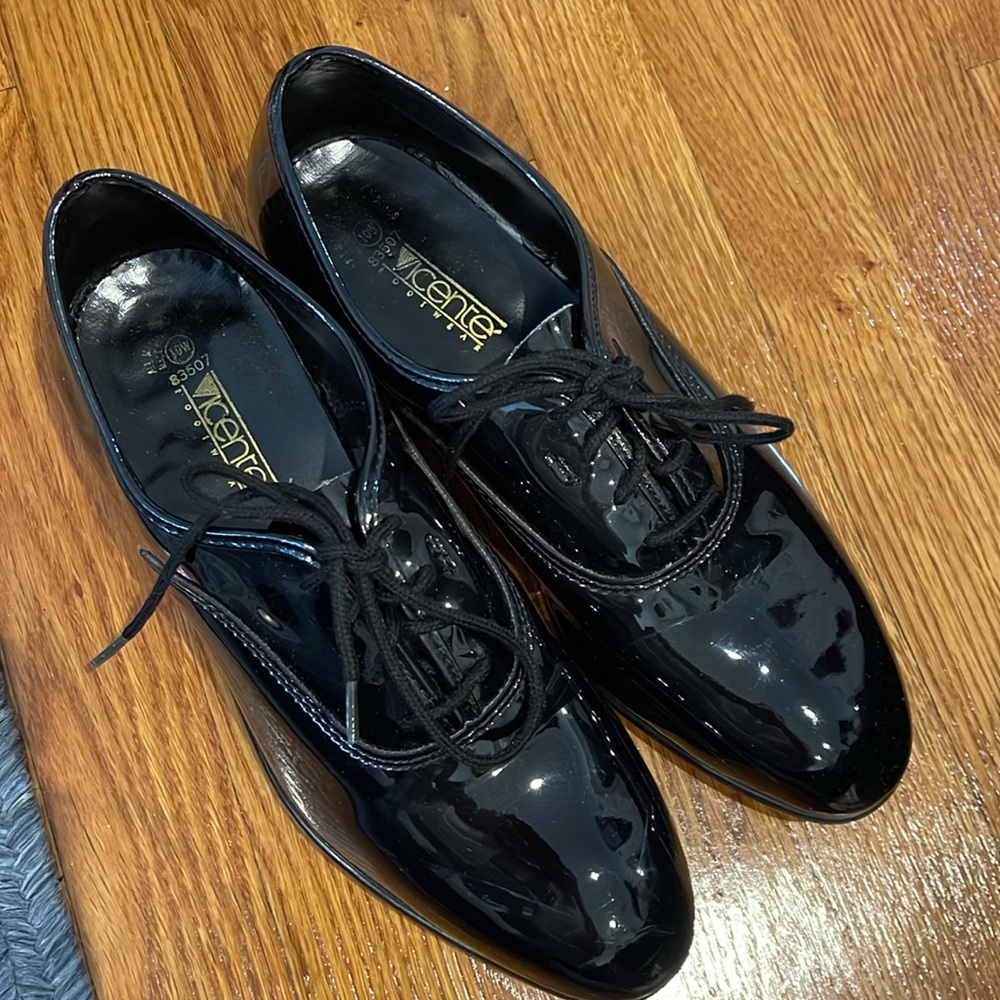Men's Black Patent Leather Dress Tuxedo Shoes